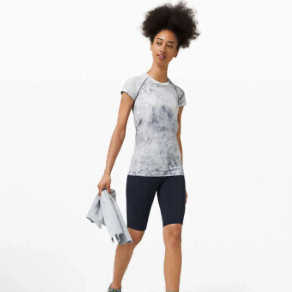 Lululemon Swiftly Tech Short Sleeve 2.0 MultiDye Multi Dye White Grey Black 8